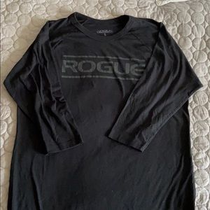 Black Rogue Fitness 3/4 sleeve tee